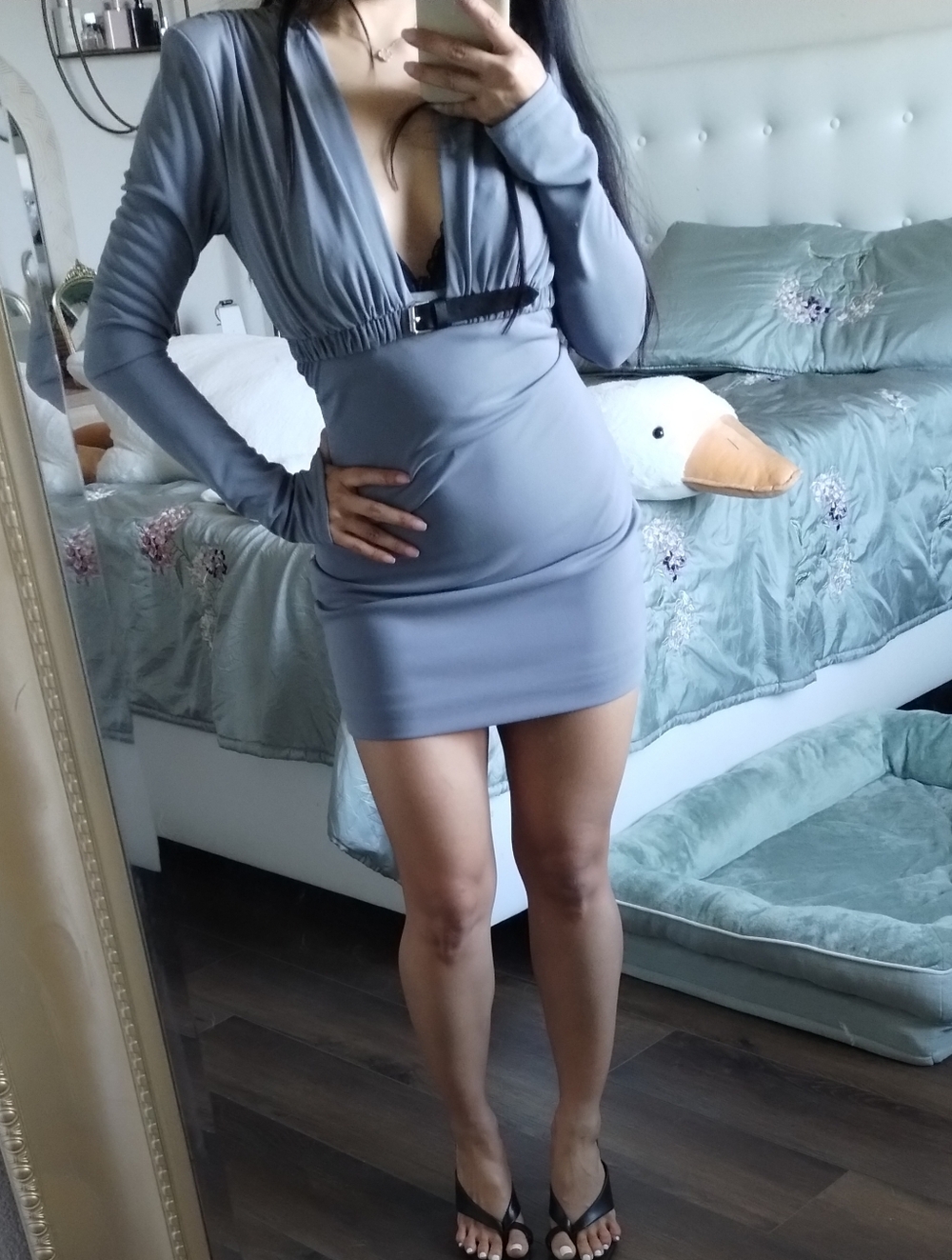 Zara Draped Belted Dress Xs